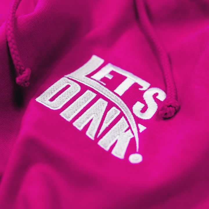 Let's Dink branded hoodie
